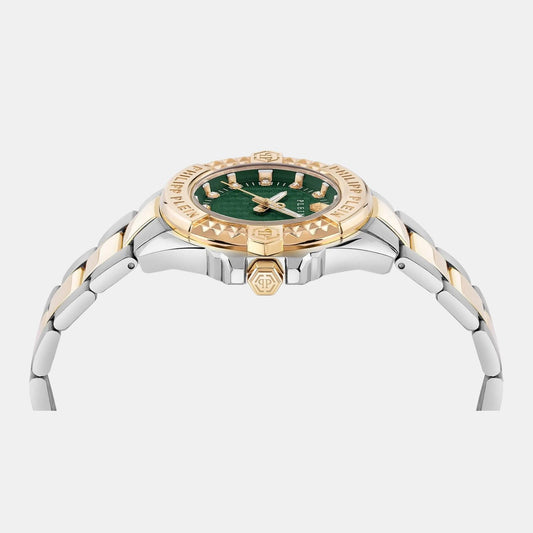 Women Quartz Green Dial Analog Stainless Steel Watch PWOFA0625