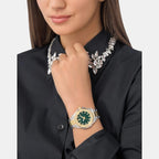 Women Quartz Green Dial Analog Stainless Steel Watch PWOFA0625