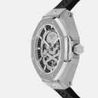 Men Automatic Silver Dial Analog Silicone Watch PWPFA0124