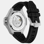 Men Automatic Silver Dial Analog Silicone Watch PWPFA0124