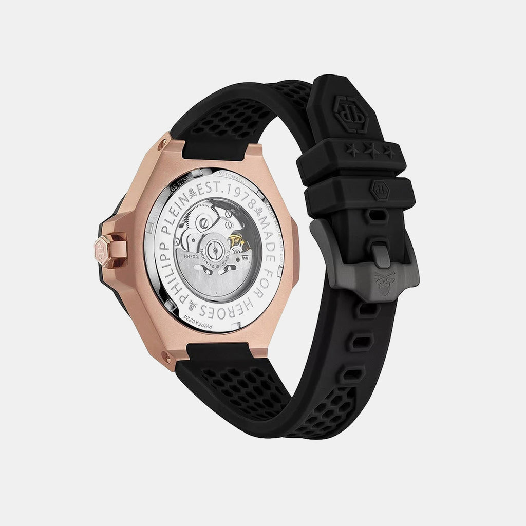 Men Quartz Black Dial Analog Silicone Watch PWPFA0224