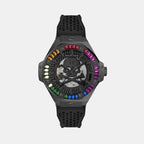 Men Quartz Black Dial Analog Silicone Watch PWPFA0424