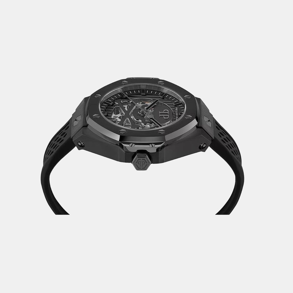 Men Quartz Black Dial Analog Silicone Watch PWPFA0924