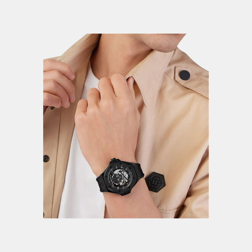 Men Quartz Black Dial Analog Silicone Watch PWPFA0924