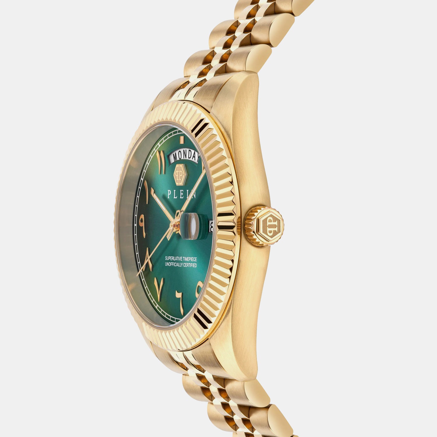 Men Quartz Green Dial Analog Stainless Steel Watch PWPNA1026