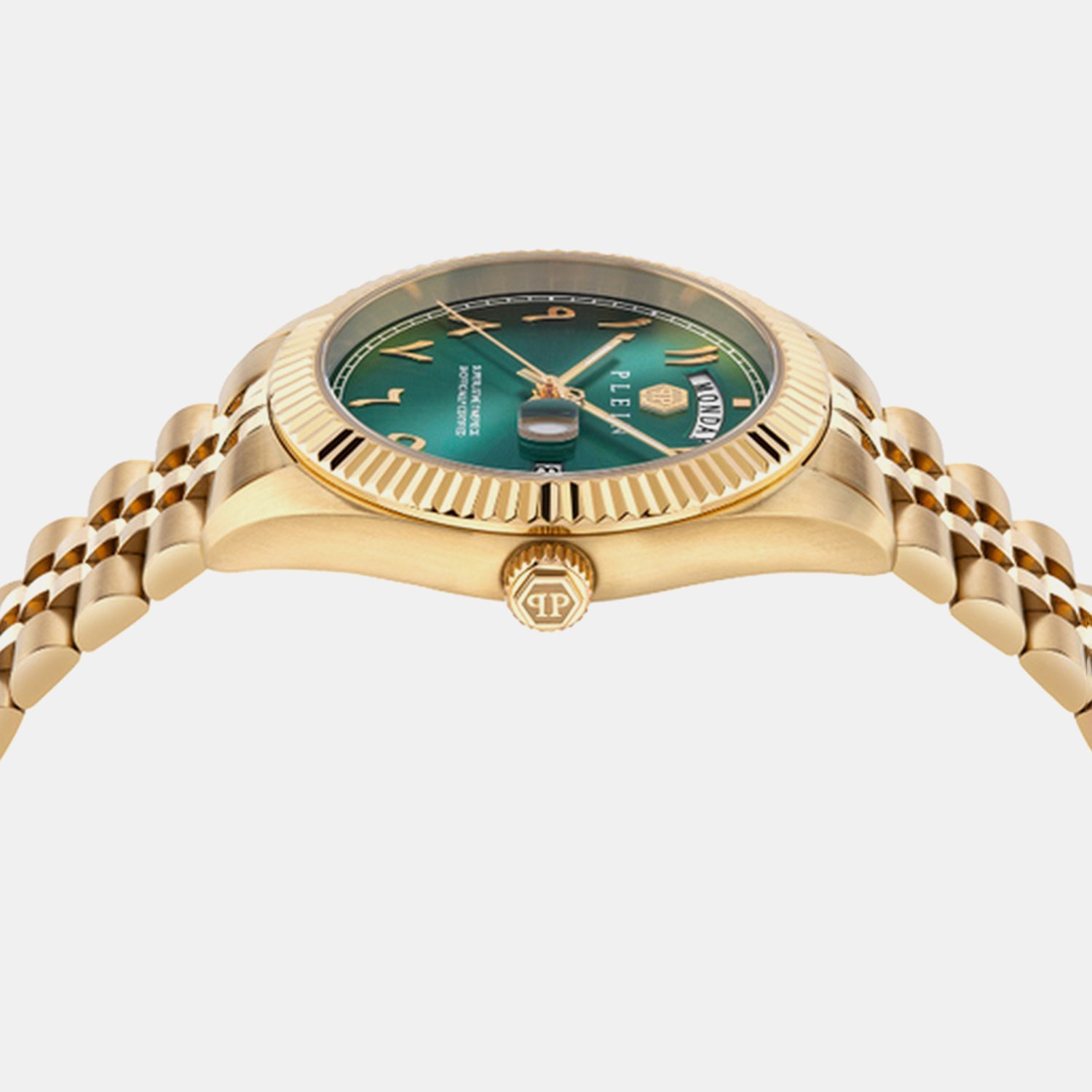 Men Quartz Green Dial Analog Stainless Steel Watch PWPNA1026