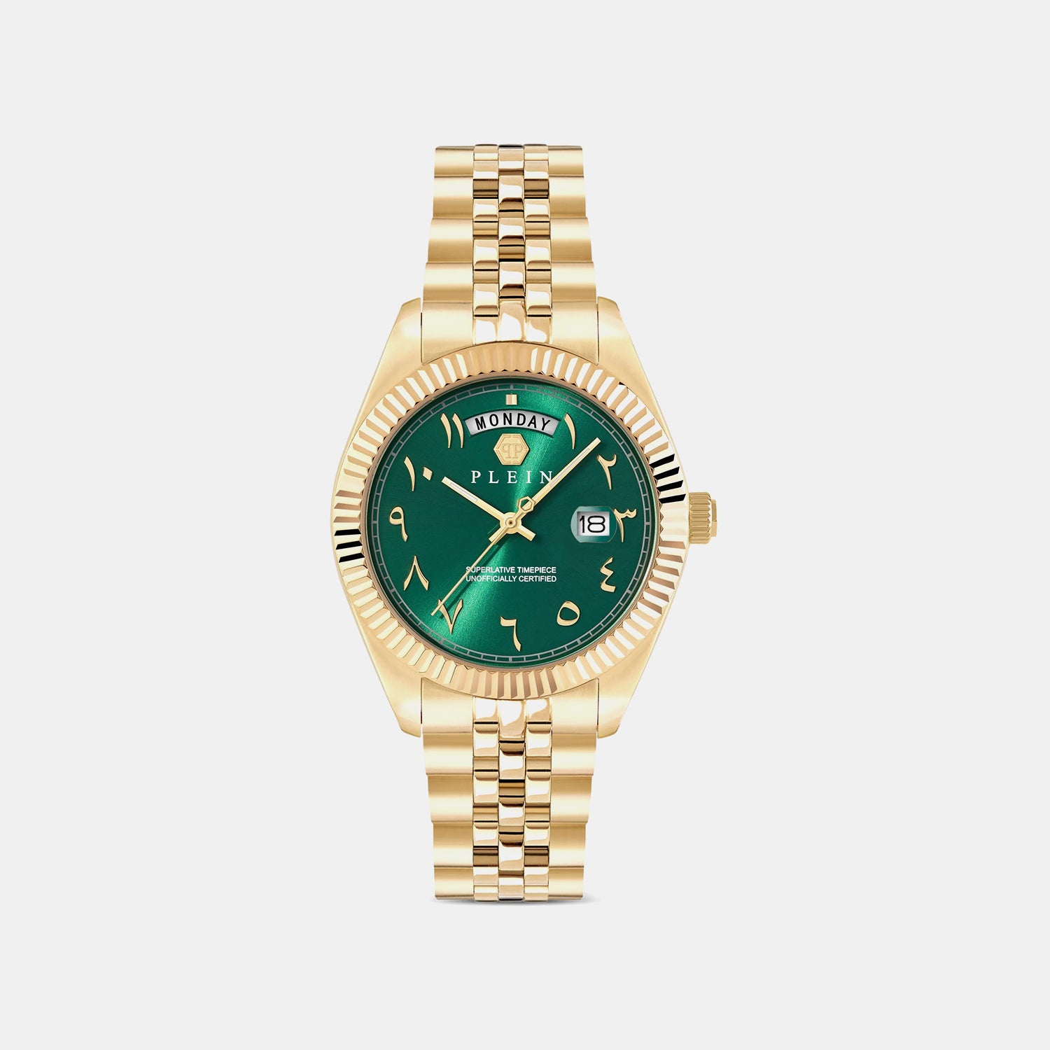 Men Quartz Green Dial Analog Stainless Steel Watch PWPNA1026