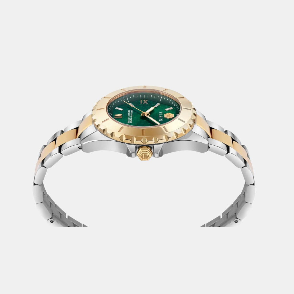 Women Quartz Green Dial Analog Stainless Steel Watch PWPOA0724