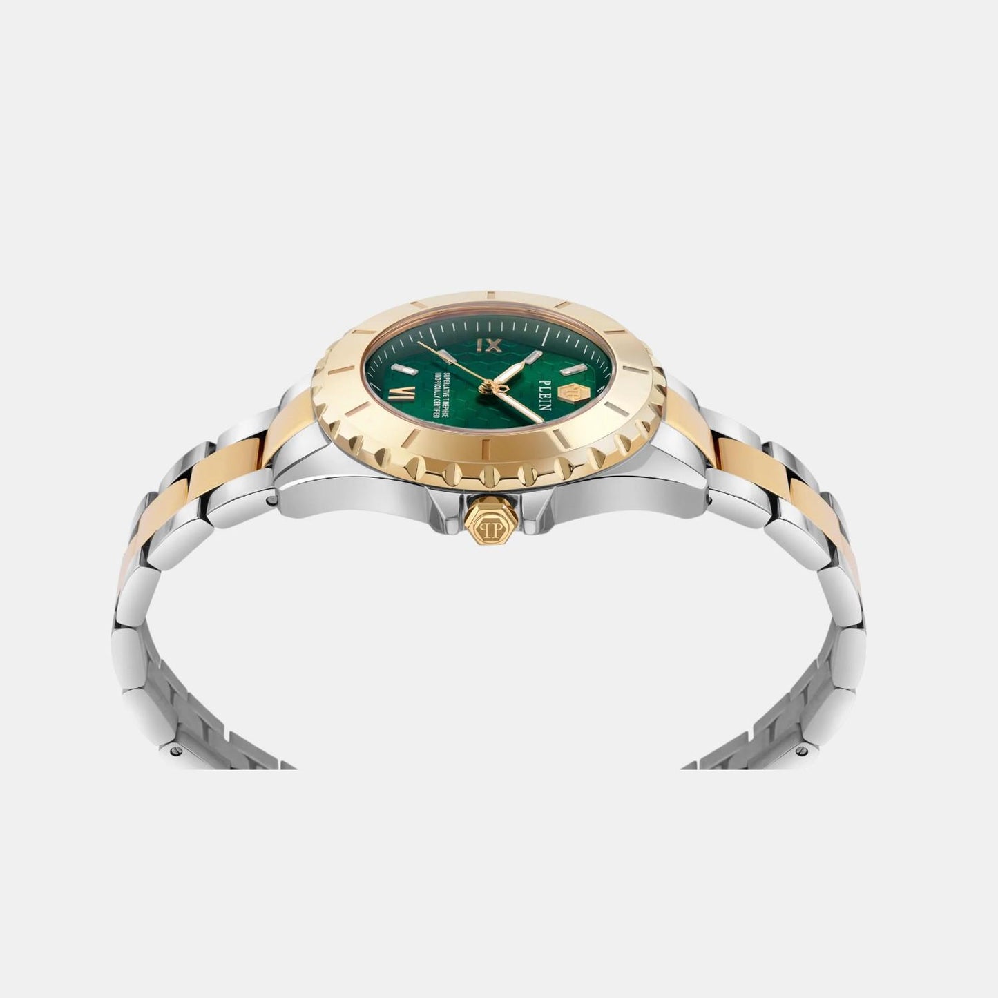 Women Quartz Green Dial Analog Stainless Steel Watch PWPOA0724