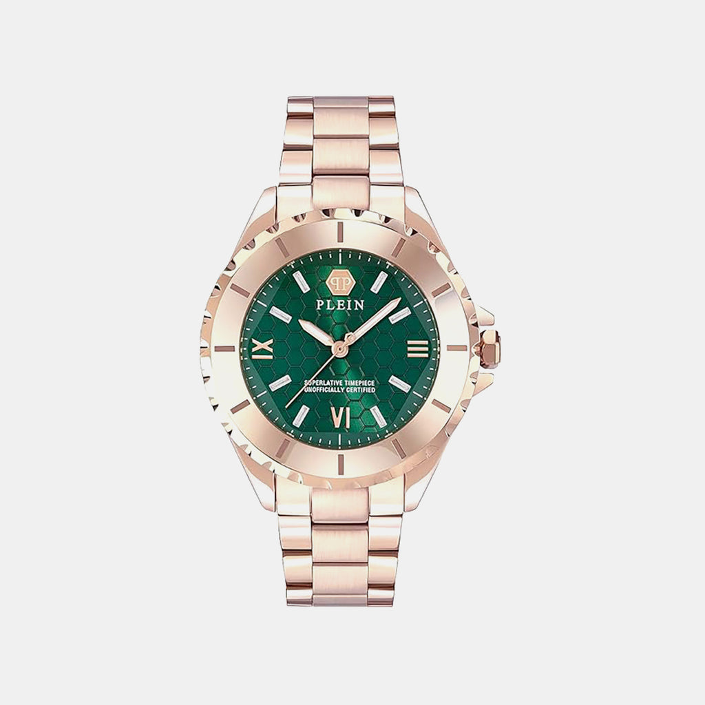 Poa-Lady Sst-Pw Women Quartz Green Dial Analog Stainless Steel Watch PWPOA0824
