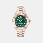 Poa-Lady Sst-Pw Women Quartz Green Dial Analog Stainless Steel Watch PWPOA0824