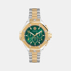 Men Quartz Green Dial Analog Stainless Steel Watch PWPRA0324