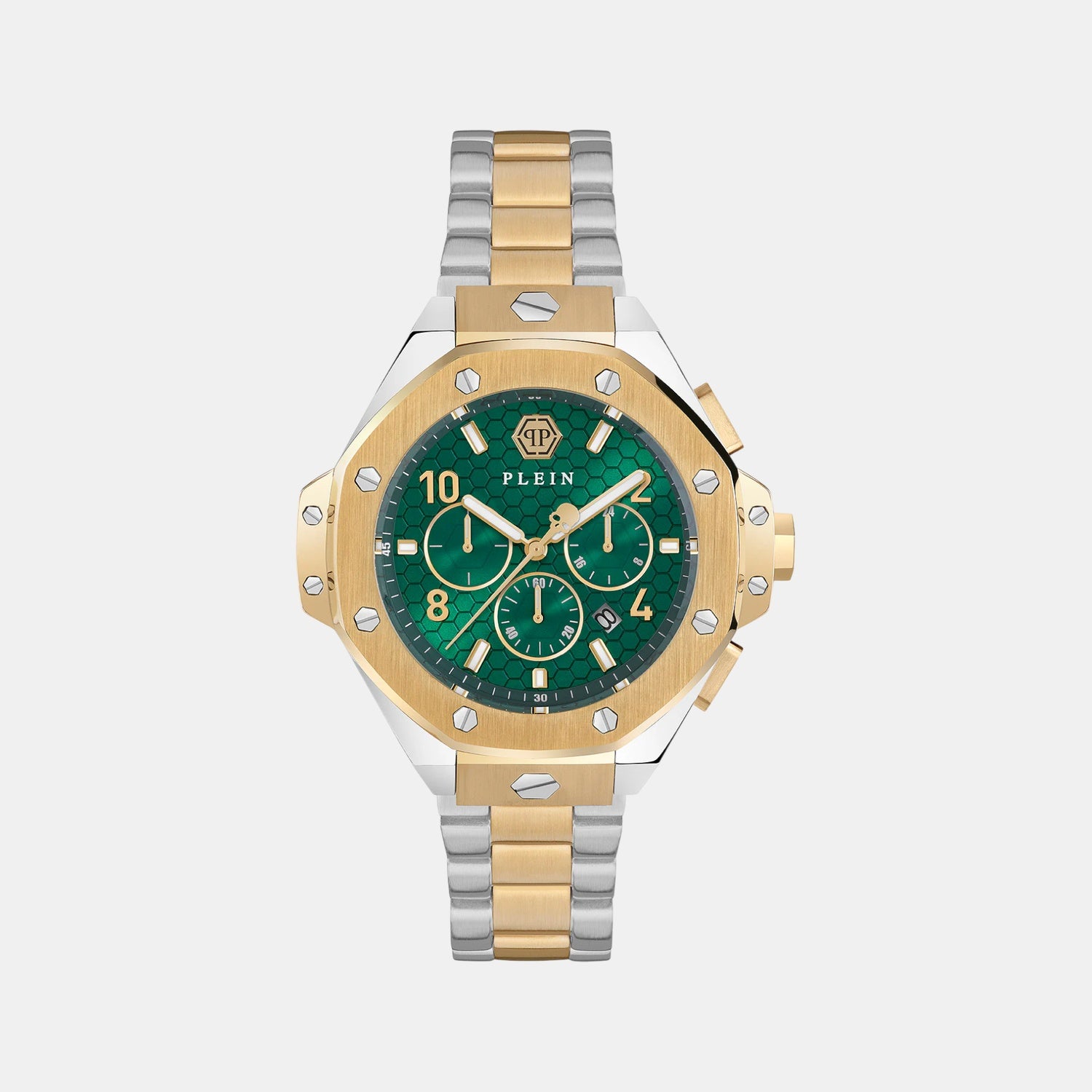 Men Quartz Green Dial Analog Stainless Steel Watch PWPRA0324