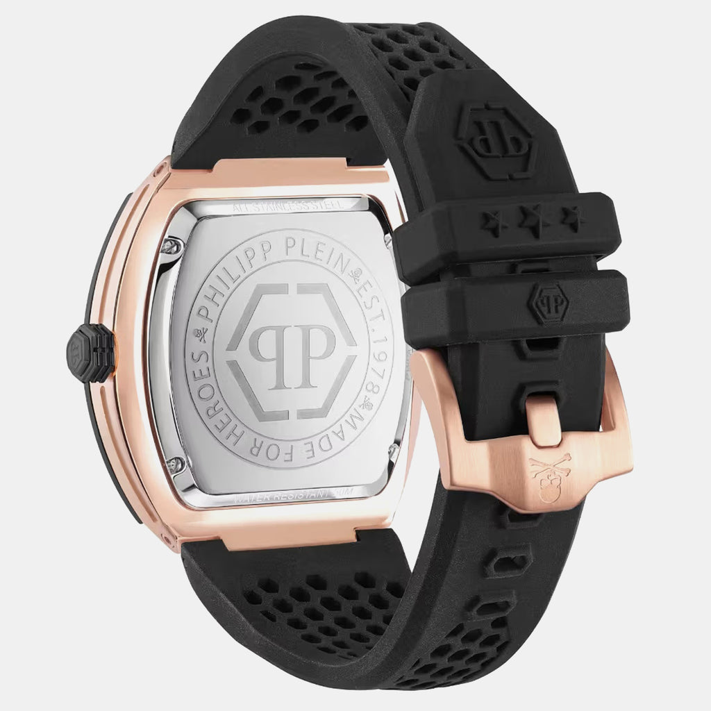 Pua-The Hexagon Phantom-P Men Quartz Black Dial Analog Silicone Watch PWPUA0124