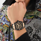 Pua-The Hexagon Phantom-P Men Quartz Black Dial Analog Silicone Watch PWPUA0124