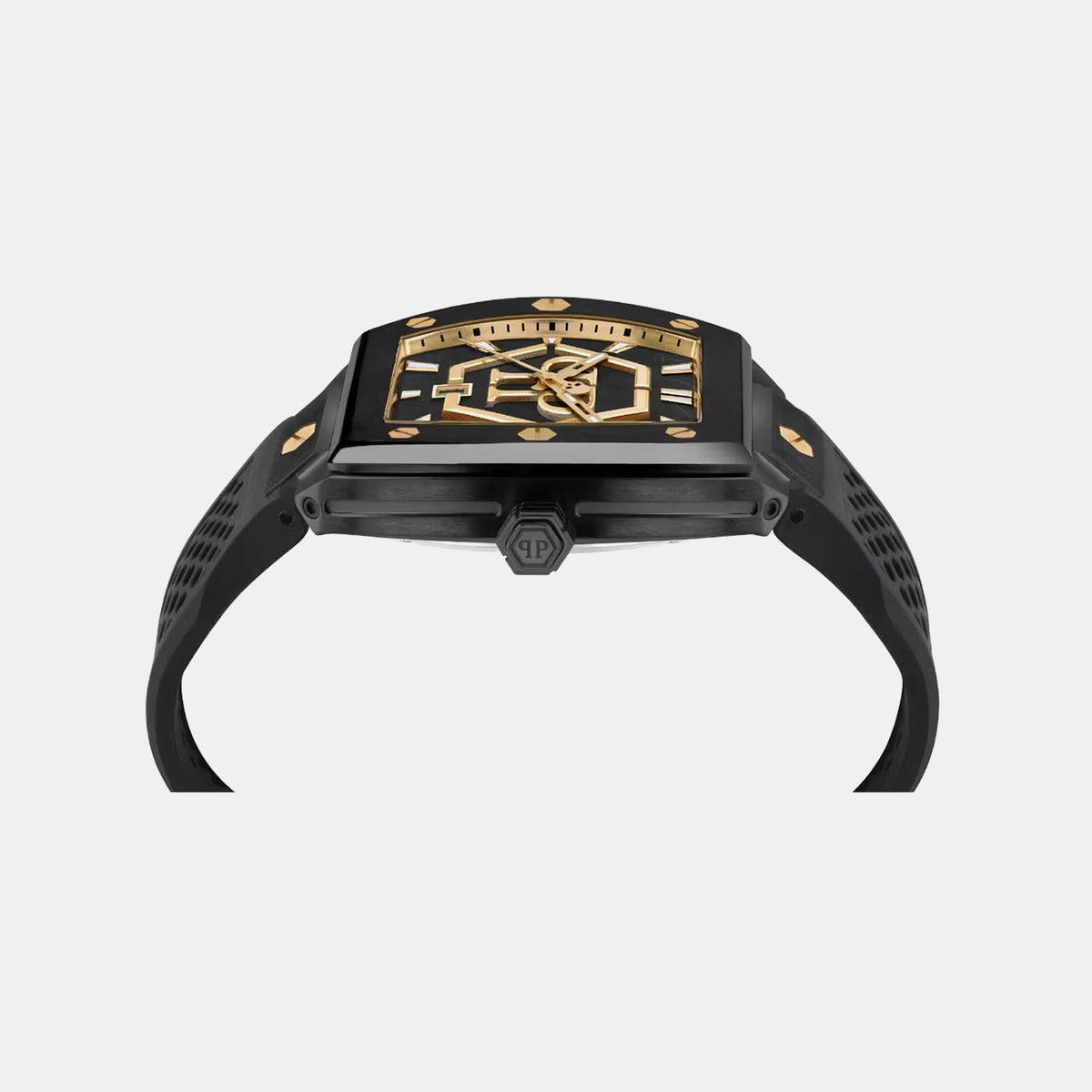 Pua-The Hexagon Phantom-P Men Quartz Black Dial Analog Silicone Watch PWPUA0224