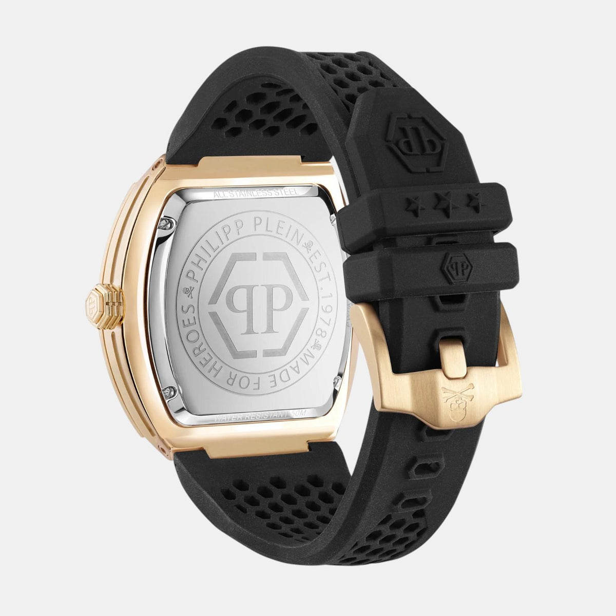 Men Quartz Black Dial Analog Silicone Watch PWPUA0424
