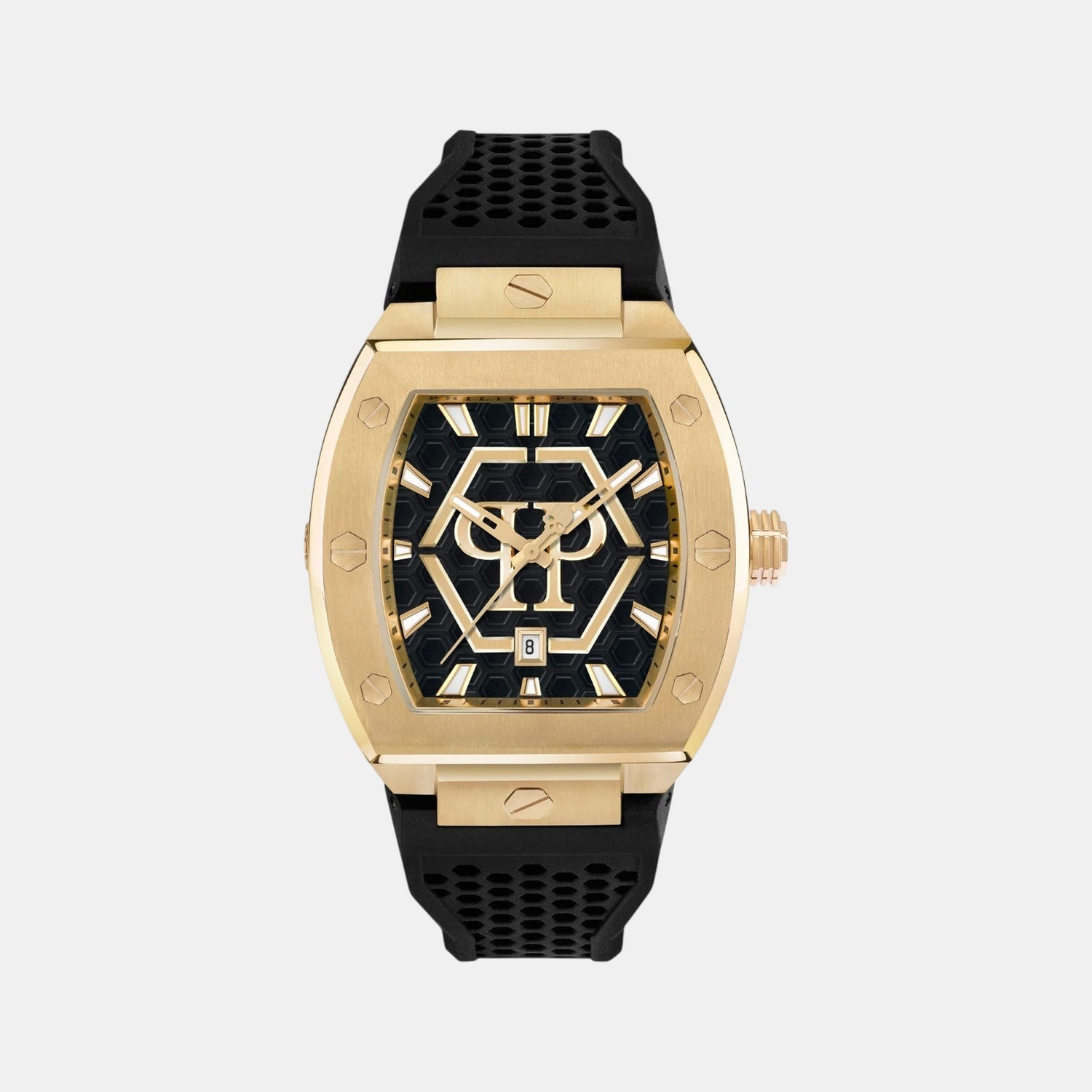 Men Quartz Black Dial Analog Silicone Watch PWPUA0424