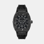 Pua-The Hexagon Phantom Men Quartz Black Dial Analog Silicone Watch PWPUA0624