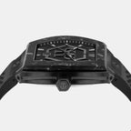 Pua-The Hexagon Phantom-P Men Quartz Black Dial Analog Silicone Watch PWPUA0624