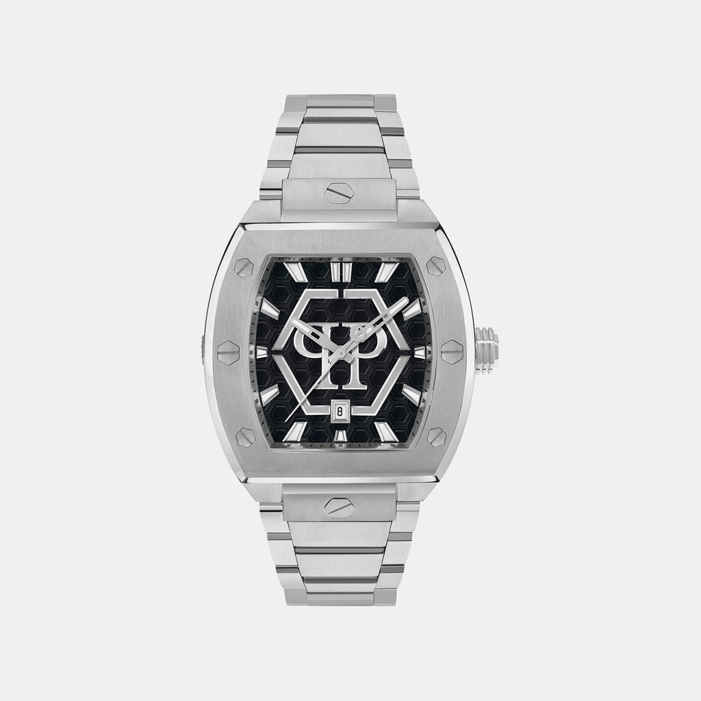 Men Quartz Black Dial Analog Metal Watch PWPUA0725