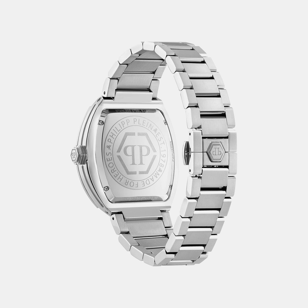 Hexagon Phantom Men Quartz Black Dial Analog Stainless Steel Watch PWPUA0725