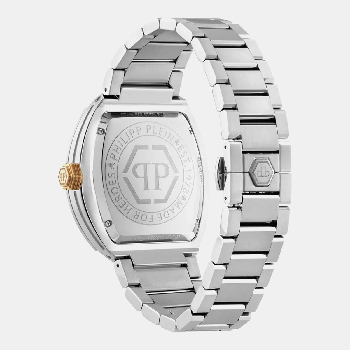 Hexagon Phantom Men Quartz Green Dial Analog Stainless Steel Watch PWPUA0825