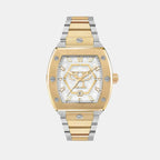 The Hexagon Phantom Men Quartz Silver Dial Analog Stainless Steel Watch PWPUA0925