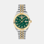 Men Quartz Green Dial Analog Stainless Steel Watch PWPVA0424