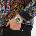 Men Quartz Green Dial Analog Stainless Steel Watch PWPWA0724
