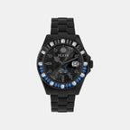 Pza-Gmt-I Challenger Bagu Men Quartz Black Dial Analog Stainless Steel Watch PWPZA0324