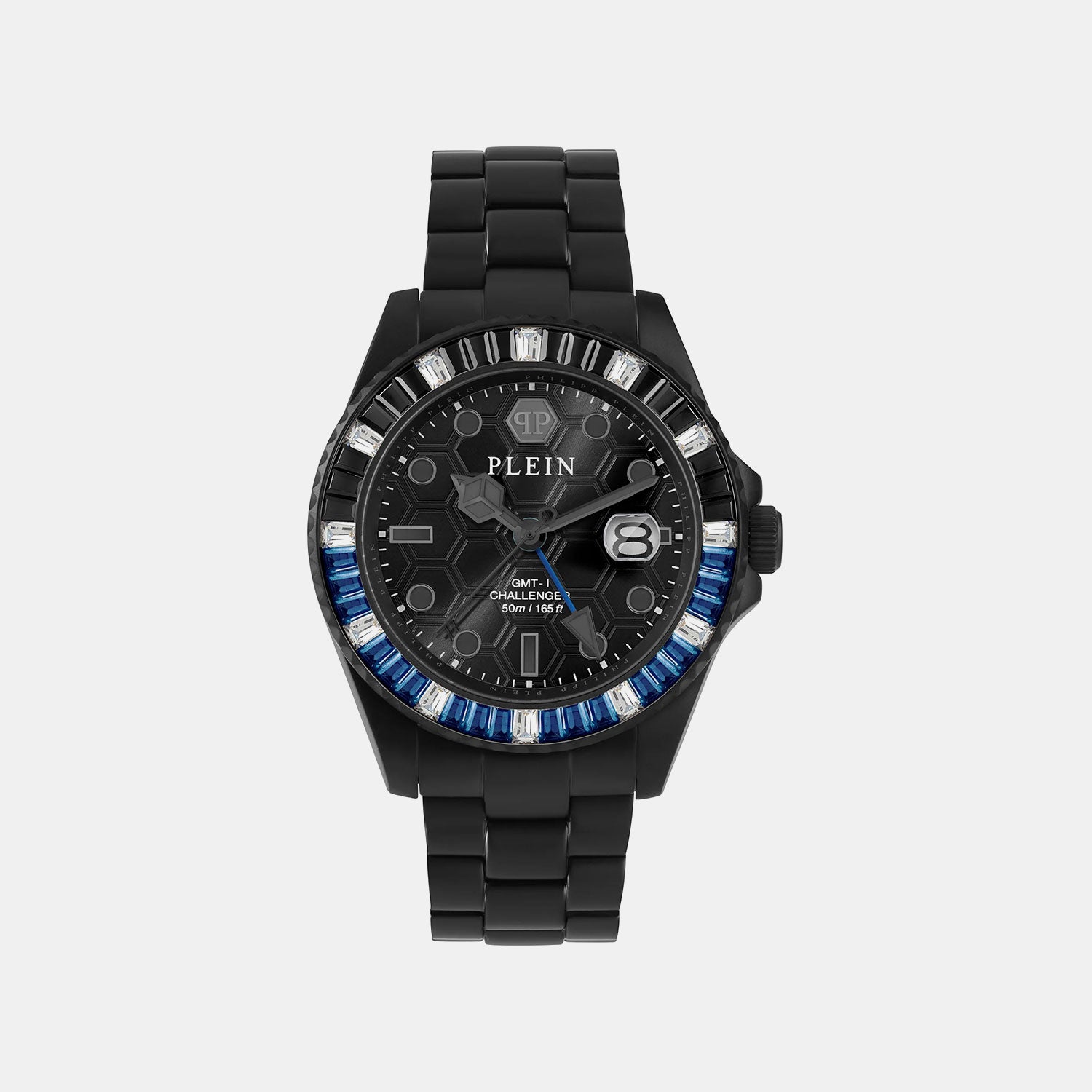 Men GMT Black Dial Analog Stainless Steel Watch PWPZA0324