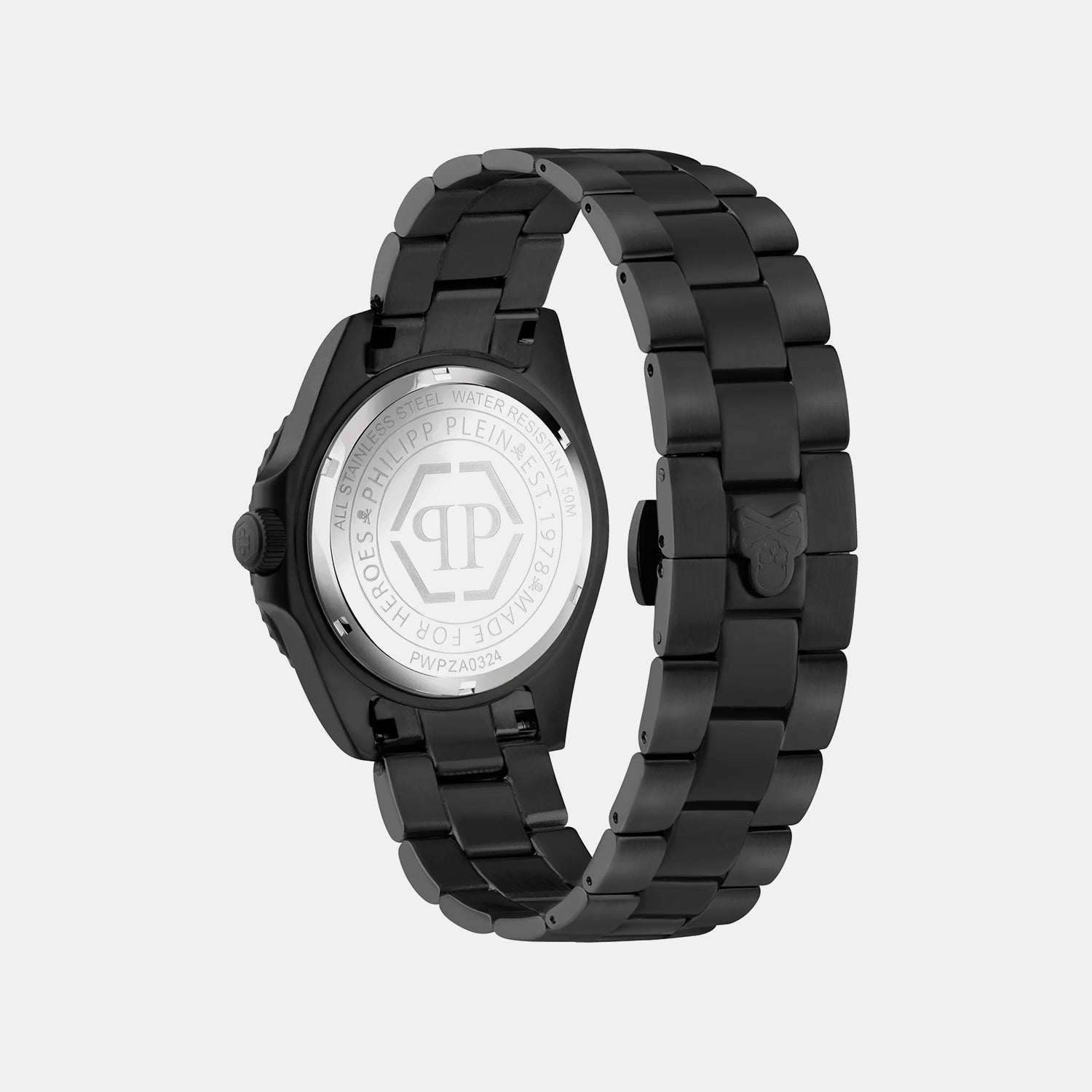 Men GMT Black Dial Analog Stainless Steel Watch PWPZA0324