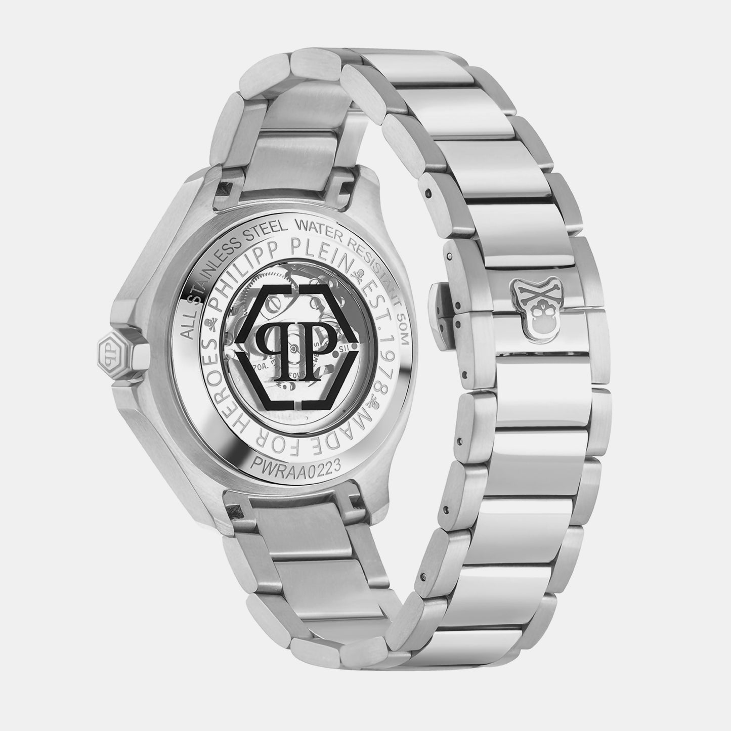 Plein Philipp Male Silver Automatic Stainless Steel Watch PWRAA0223