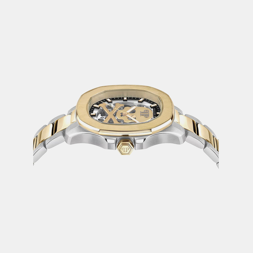 Men Automatic Silver Dial Analog Stainless Steel Watch PWRAA0323