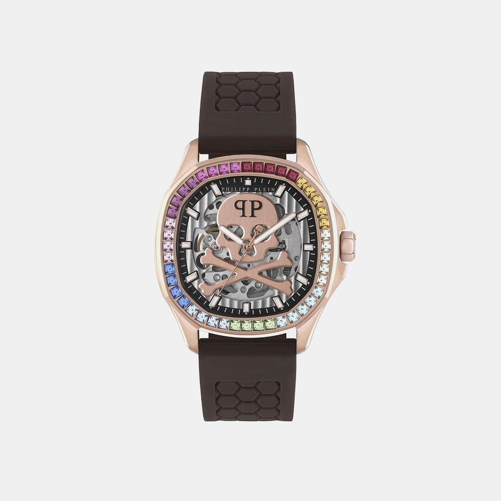 Men Quartz Black Dial Analog Silicone Watch PWRAA0623