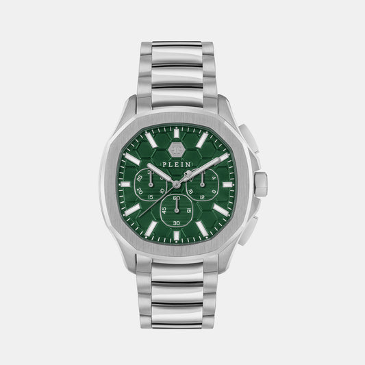 Plein Philipp Male Green Chronograph Stainless Steel Watch PWSAA0223