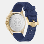 Men Quartz Blue Dial Chronograph Silicone Watch PWSAA0323