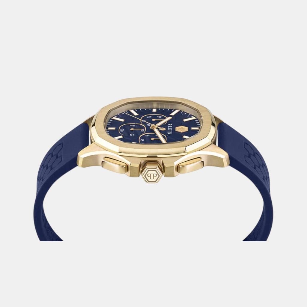 Men Quartz Blue Dial Chronograph Silicone Watch PWSAA0323