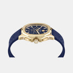 Men Quartz Blue Dial Chronograph Silicone Watch PWSAA0323