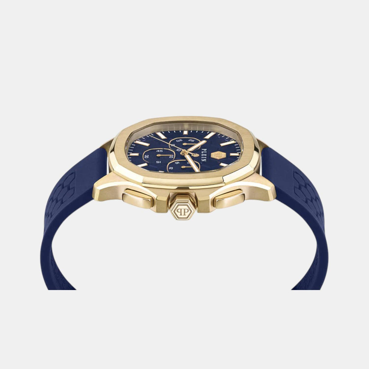 Men Quartz Blue Dial Chronograph Silicone Watch PWSAA0323