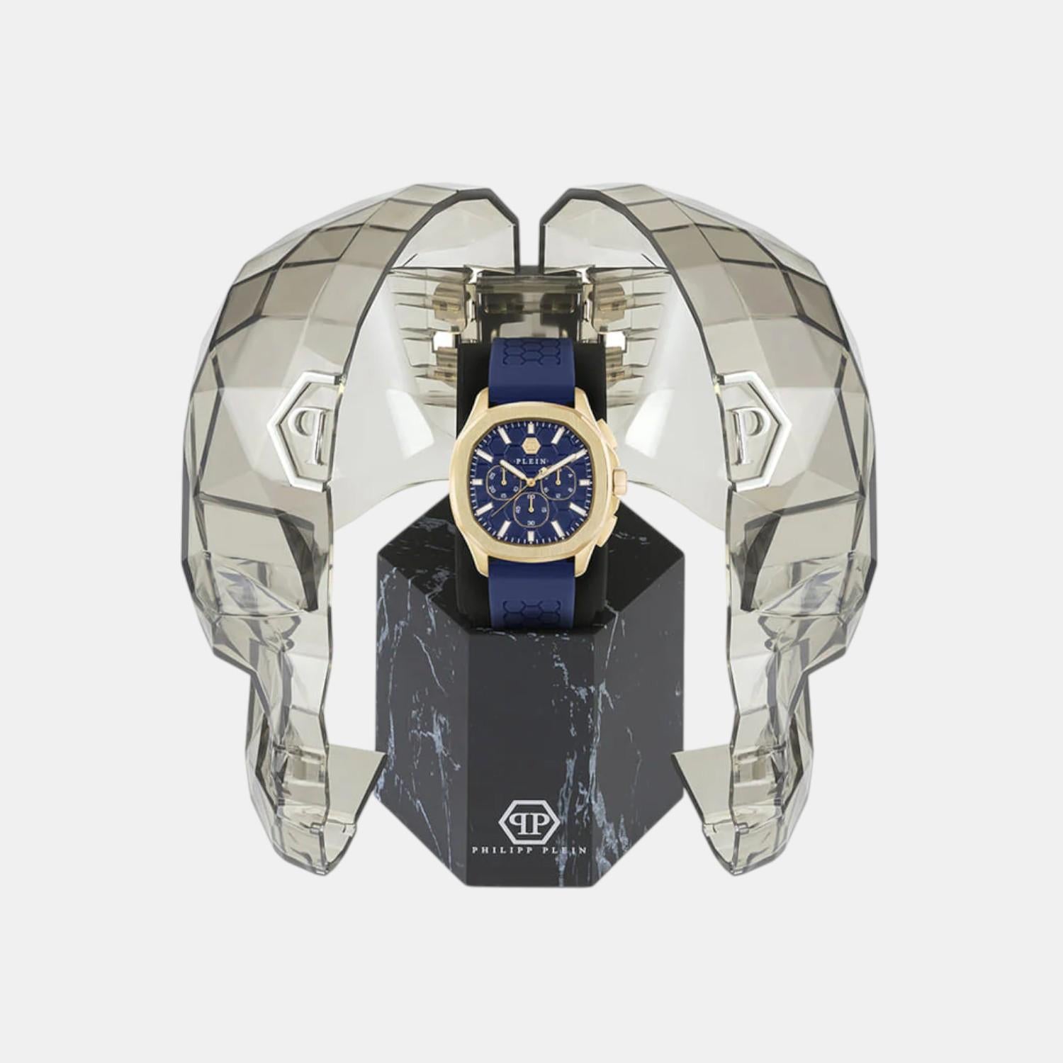 Men Quartz Blue Dial Analog Stainless Steel Watch PWSAA0323