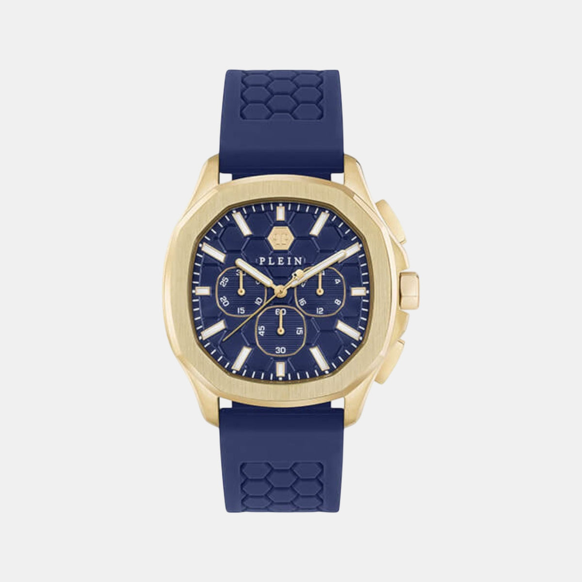 Men Quartz Blue Dial Chronograph Silicone Watch PWSAA0323
