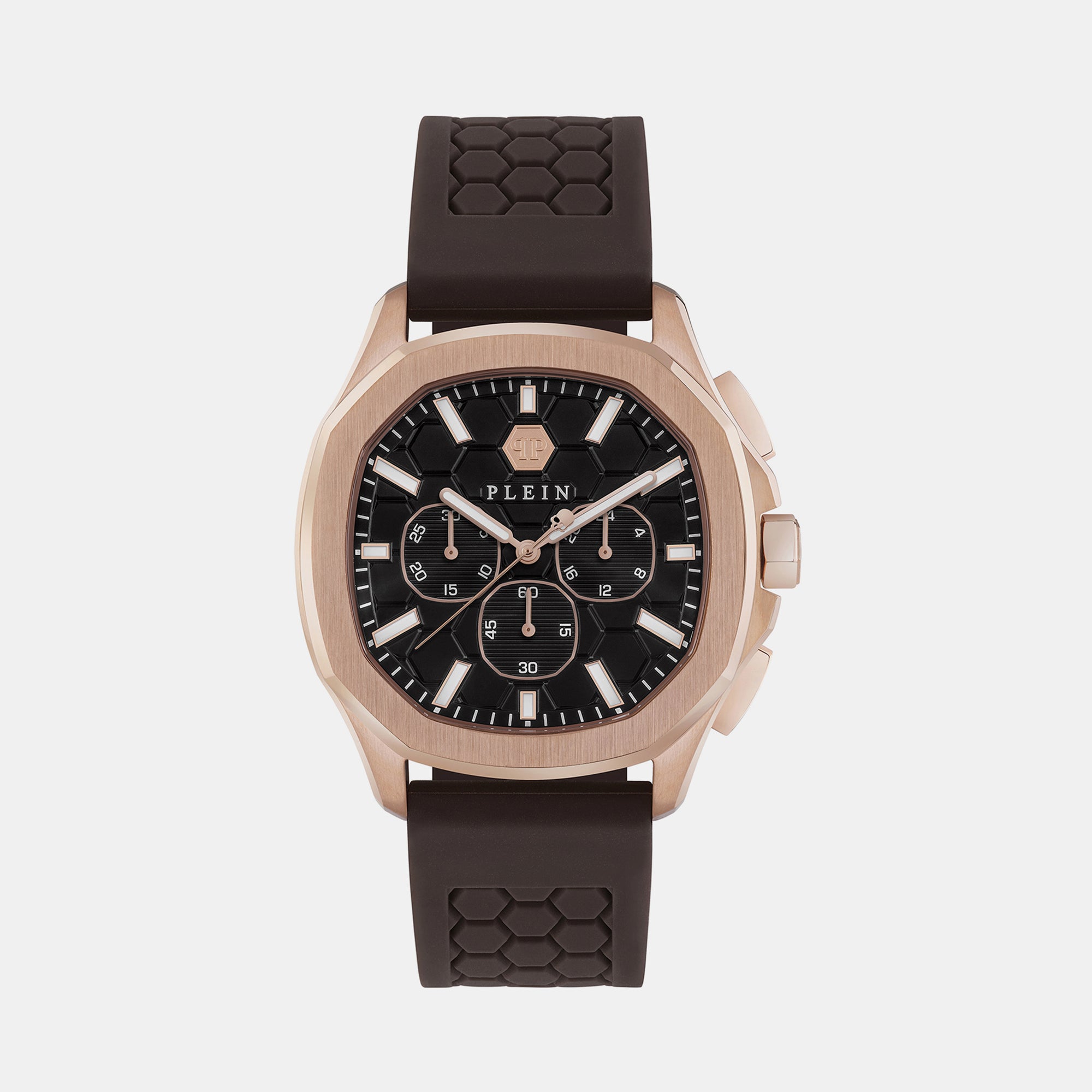 Philipp Plein Tonneau Brown Chronograph watch