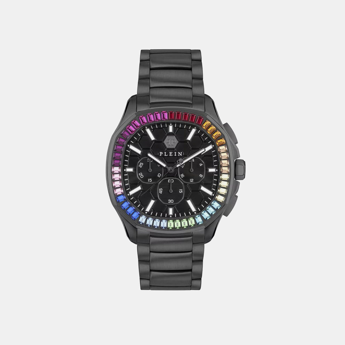 Saa-Plein Philipp Men Quartz Black Dial Chronograph Stainless Steel Watch PWSAA0723