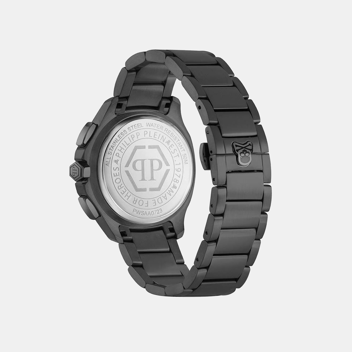 Men Quartz Black Dial Chronograph Stainless Steel Watch PWSAA0723