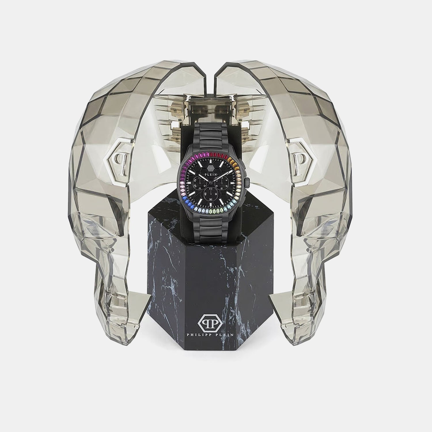 Men Quartz Black Dial Chronograph Stainless Steel Watch PWSAA0723