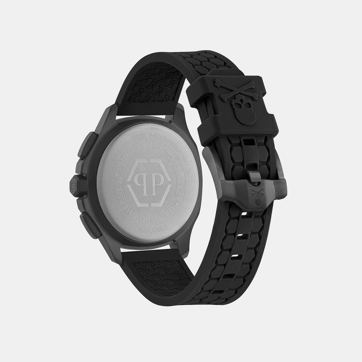 Saa-Plein Philipp Men Quartz Black Dial Chronograph Silicone Watch PWSAA0923