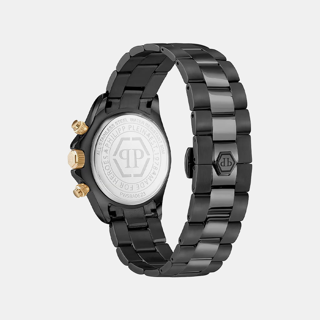 Sba-Nobile Chrono 38Mm La Women Quartz Black Dial Analog Stainless Steel Watch PWSBA0623