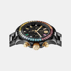 Sba-Nobile Chrono 38Mm La Women Quartz Black Dial Analog Stainless Steel Watch PWSBA0623